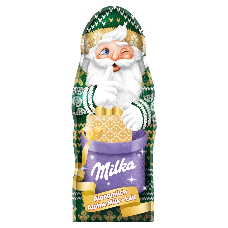 Obrázek 1 pro produkt Milka Santa dutá figurka limitovaná edice, mléčná čokoláda 45g
