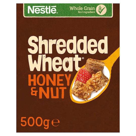 Nestle Shredded Wheat Honey Nut Cereal 500g Tesco Groceries