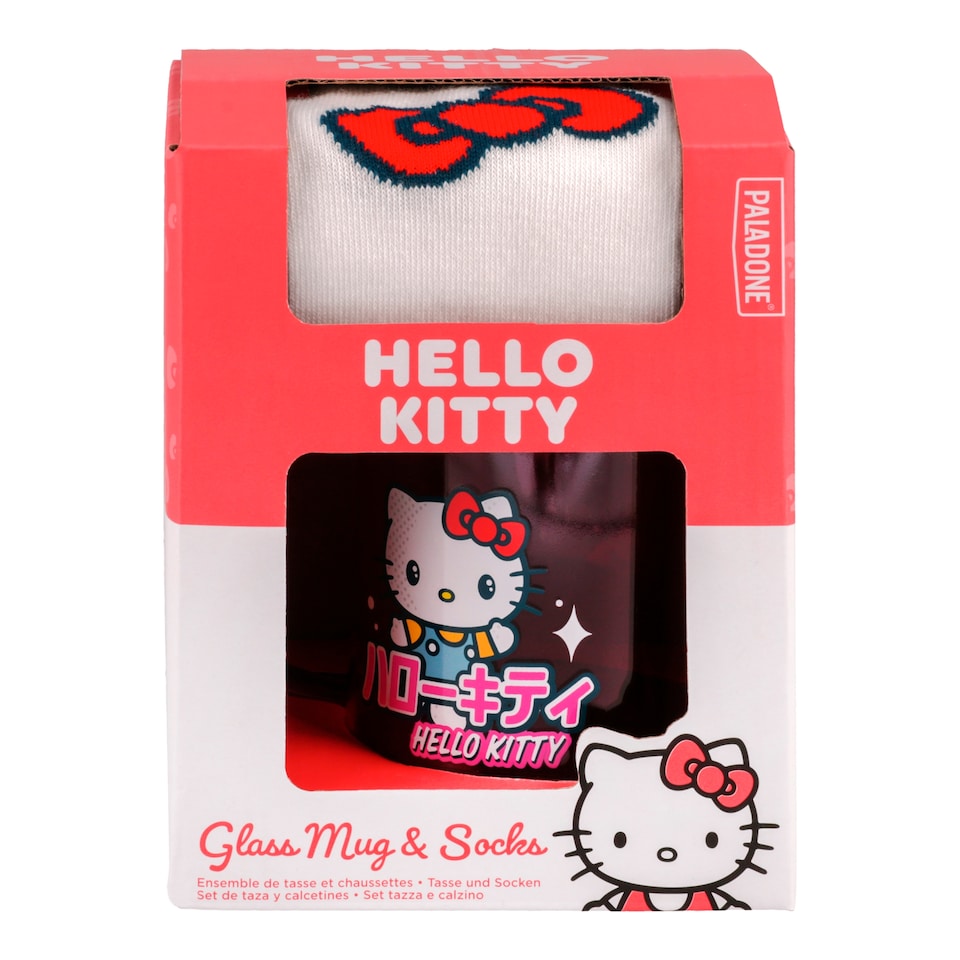 image 1 of Hello Kitty Glass Mug & Socks