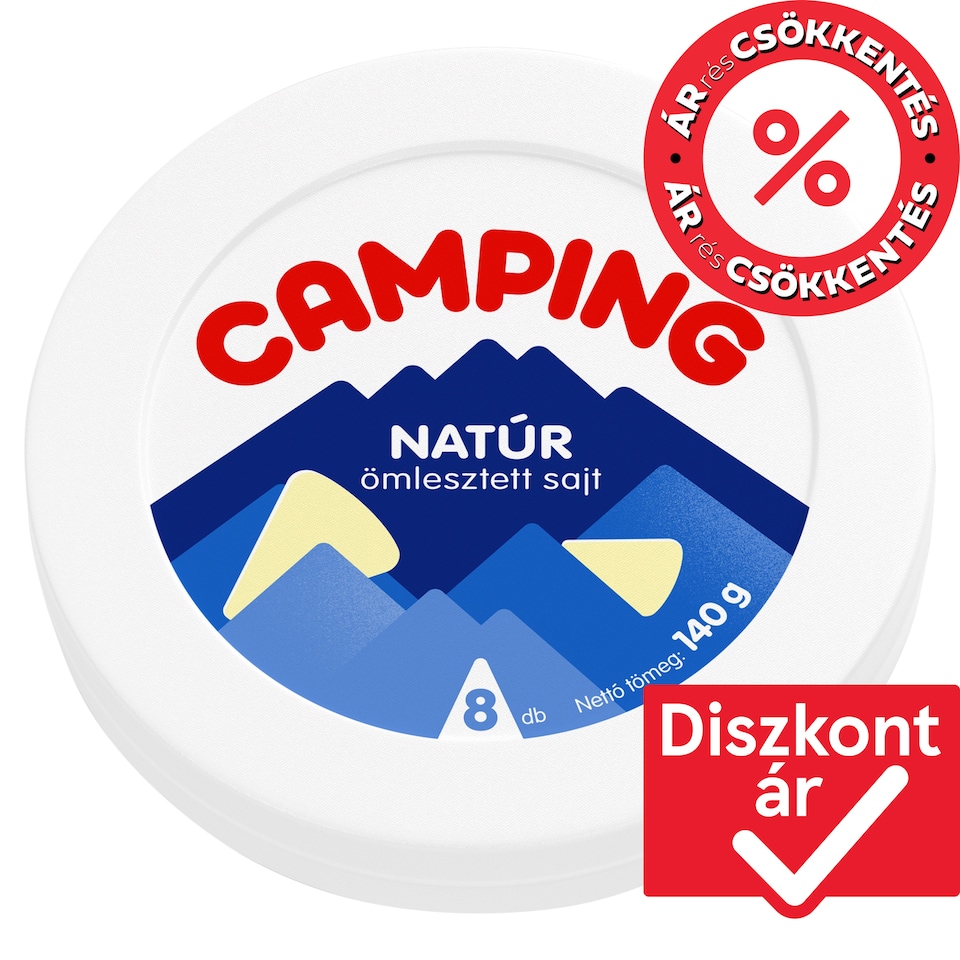 Camping Unflavoured Processed Cheese 8 pcs 140 g