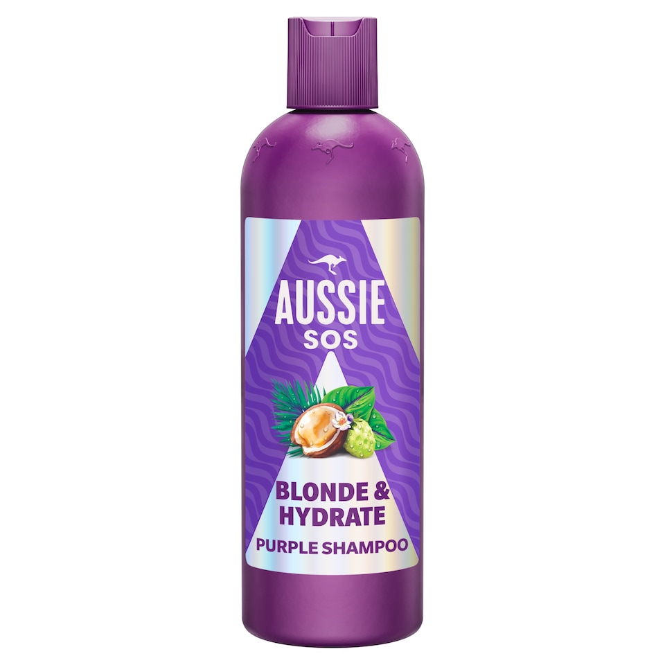 image 1 of Aussie SOS Blonde & Hydrate Purple Shampoo 300ml