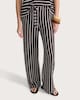 image 2 of F&F Textured Striped Wide Leg Drawstring Co-ord Trousers in Multi