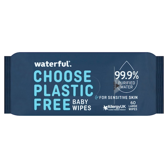 Waterful Choose Plastic Free Baby Wipes 60 Wipes