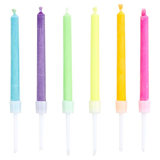 Tesco Colour Flame Candles 12 Pack Tesco Groceries