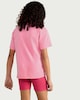 image 3 of F&F Girls Cotton Rich Raspberry Print T-Shirt and Cycling Shorts Set in Multi Pink