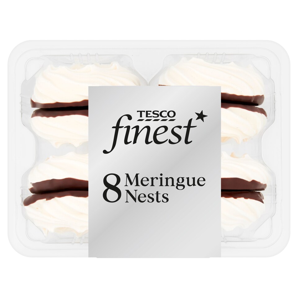 Tesco Finest 8 Meringue Nest Dark Belgian Chocolate