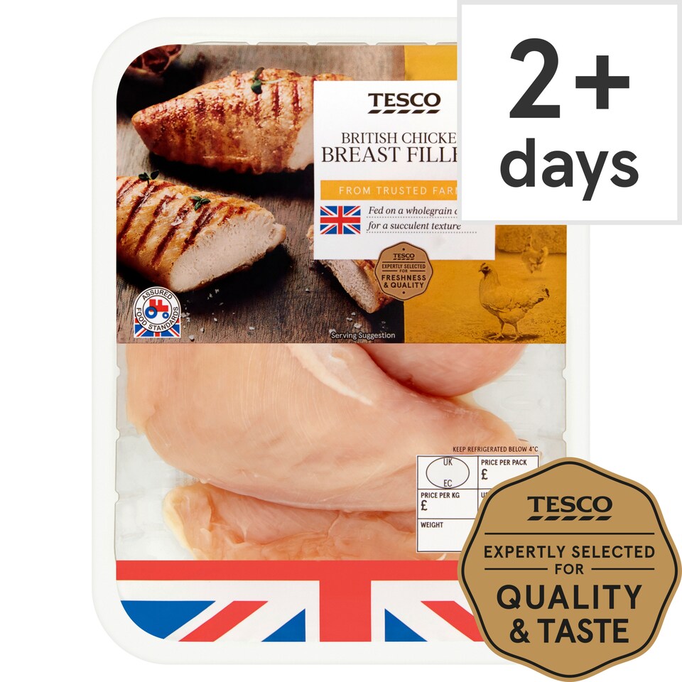 Tesco British Chicken Breast Fillets 650G