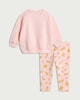 image 2 of F&F Baby 2-Piece Cotton Rich Pasta Party Sweatshirt and Leggings Set in Multi