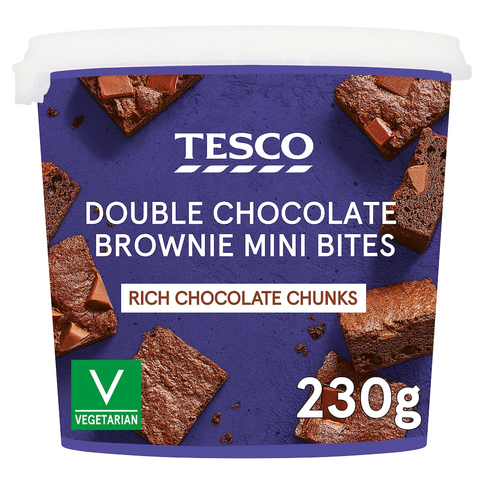 Tesco Double Chocolate Brownie Mini Bites 230g