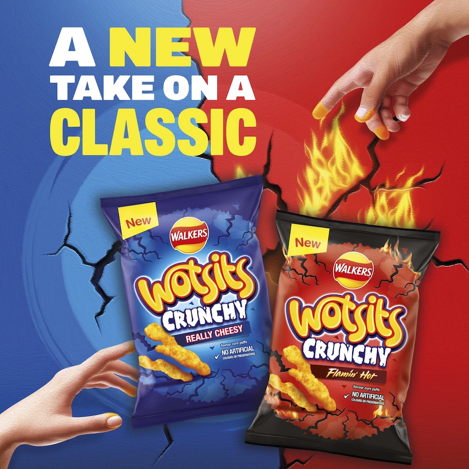 image 1 of Walkers Wotsits Crunchy Cheese Sharing Bag Crisps 140g