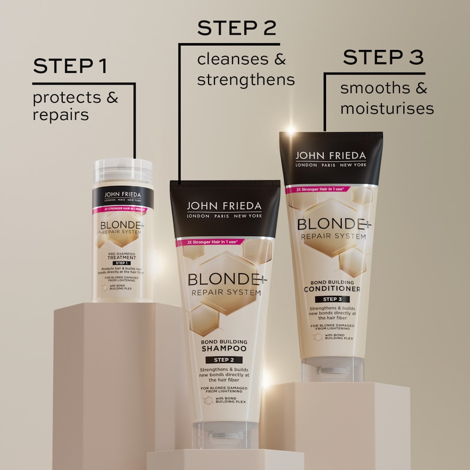 image 1 of John Frieda Blonde+ Repair System Bond Building Shampoo 250ml