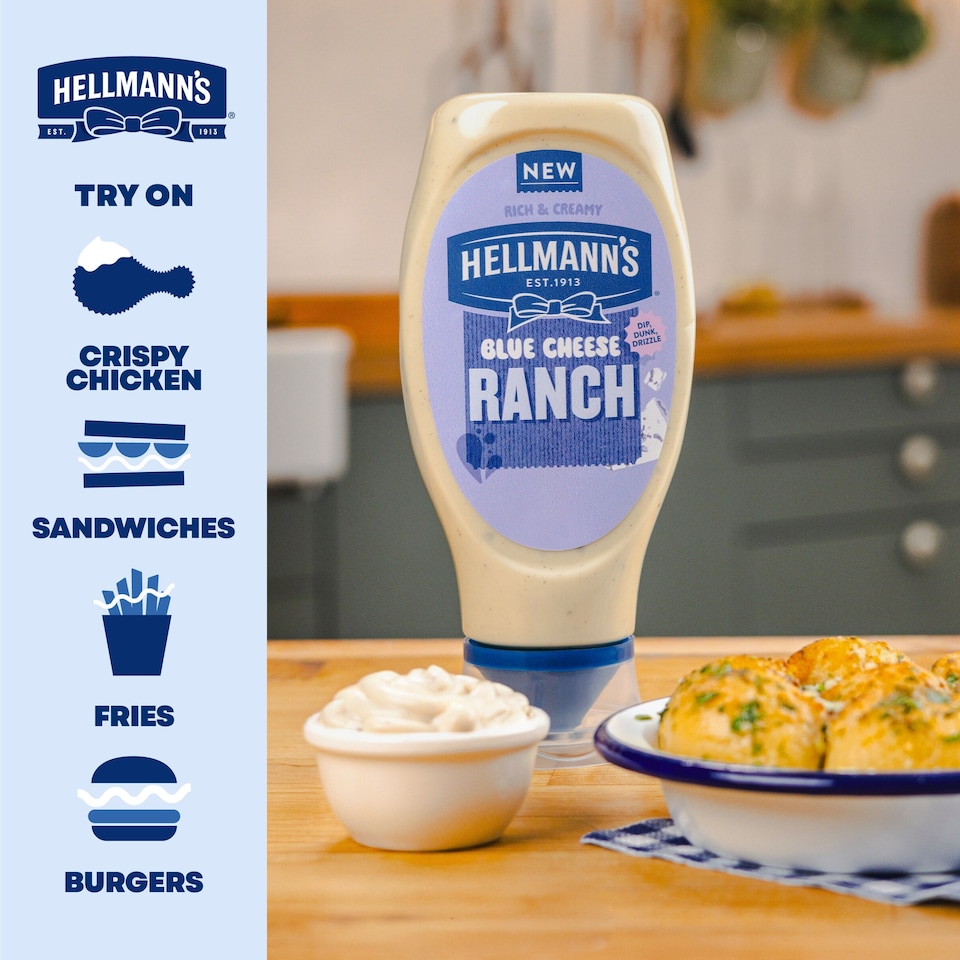 image 1 of Hellmann's Blue Cheese Ranch Mayo 430ml