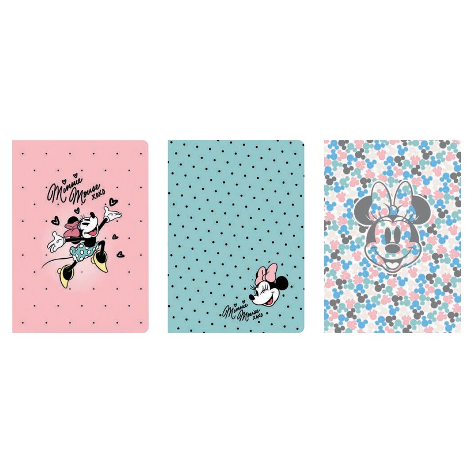 Disney Fashion Minnie Mouse zošit A4 3 vzory mix