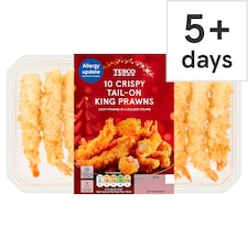 Tesco 10 Tail On King Prawns 130G