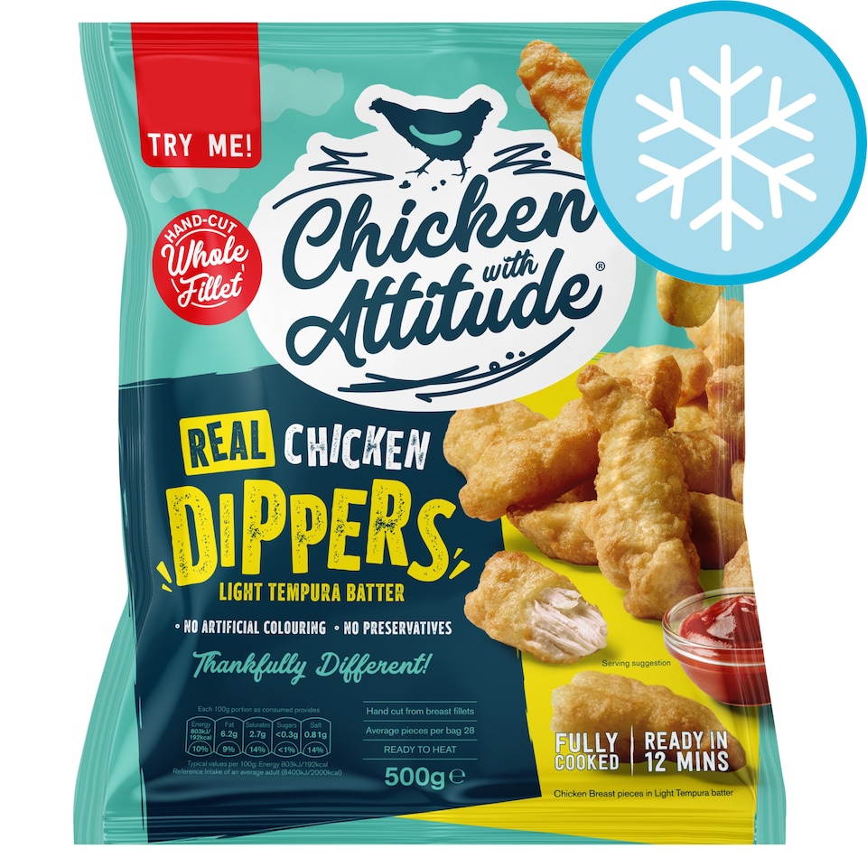 Chicken With Attitude Dippers in Tempura Batter 500G