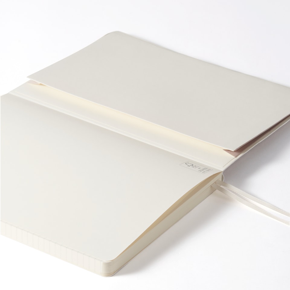image 1 of Paperchase Agenzio Large Oatmeal Ruled Notebook
