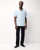 image 2 of F&F Textured Short Sleeved Collared Shirt in Blue