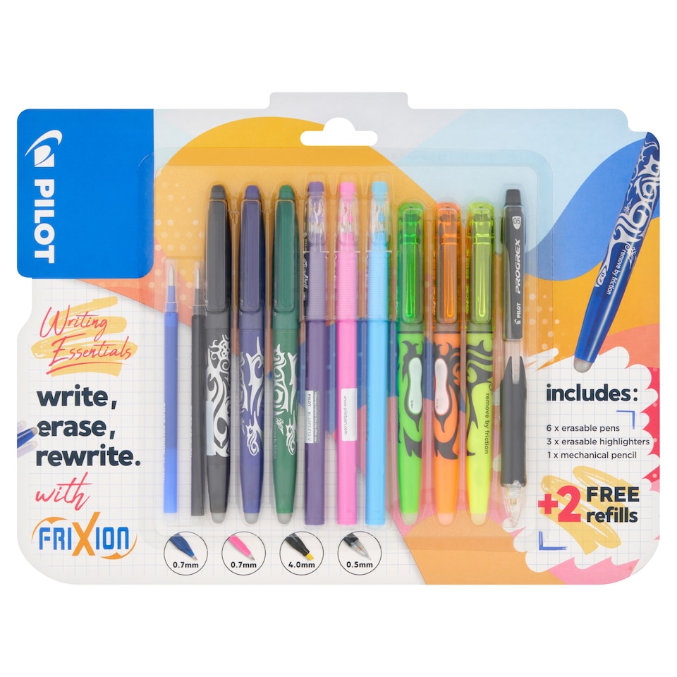 Pilot Erasable Writing Essentials 12pk