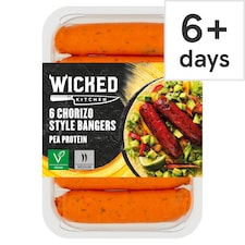 Wicked Kitchen 6 Chorizo Style Bangers 350G