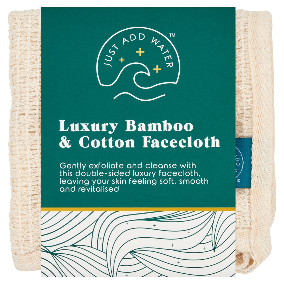 Just Add Water luxury bamboo and cotton facecloth