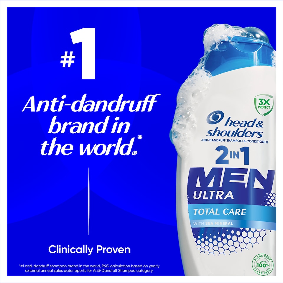 image 1 of Head And Shoulders 2 In 1 Men Total Care Shampoo 250Ml