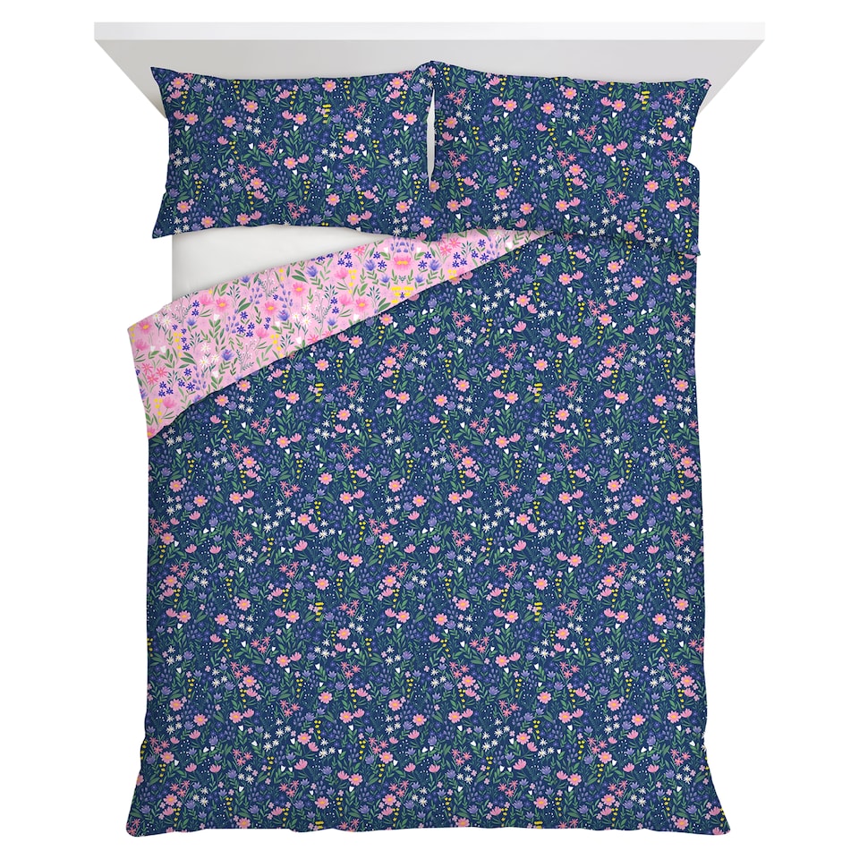 F&F Home Painterly Floral Duvet Set Double