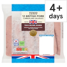 Tesco British Cumberland Sausages 12 Pack 681G