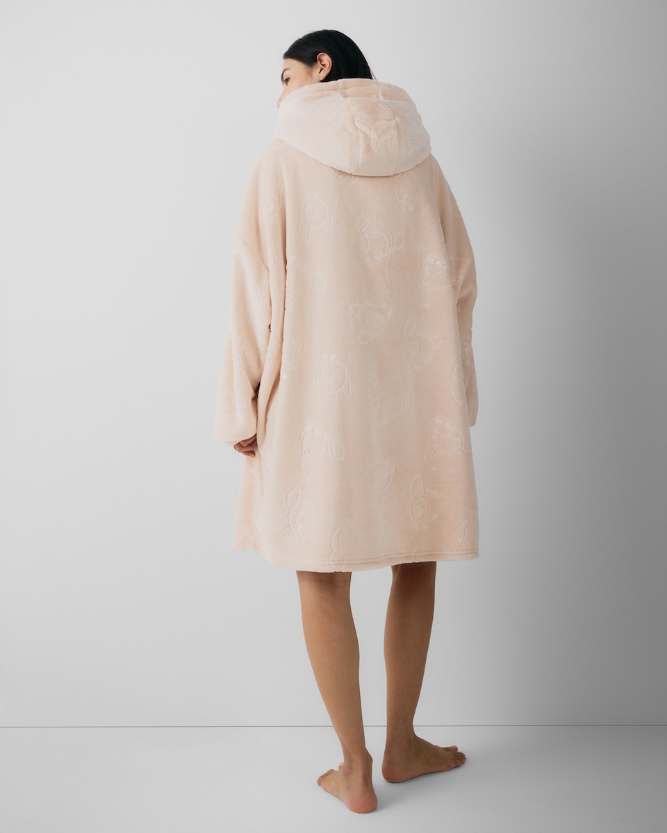 image 1 of Disney Bambi Fleece Pyjama Hoodie in Pink