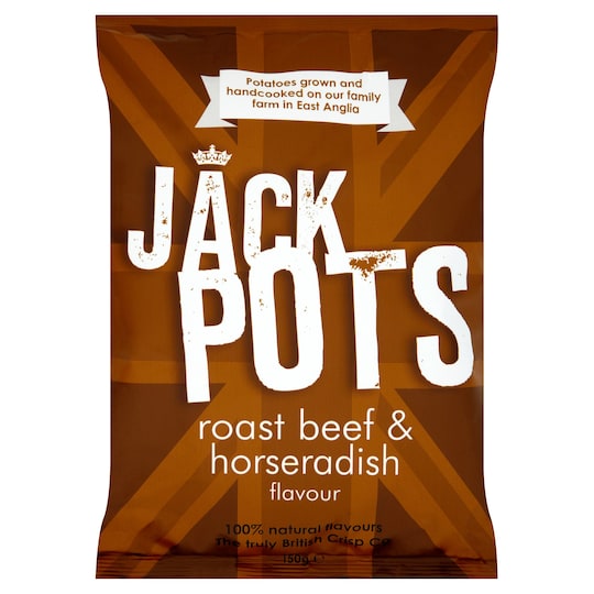 JackPots Beef & Horseradish Crisps 150g Tesco Groceries