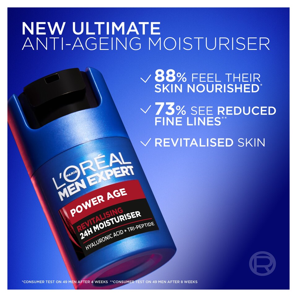 image 1 of L'Oreal Men Expert Power Age Revitalising 24 Hour Moisturiser 50Ml