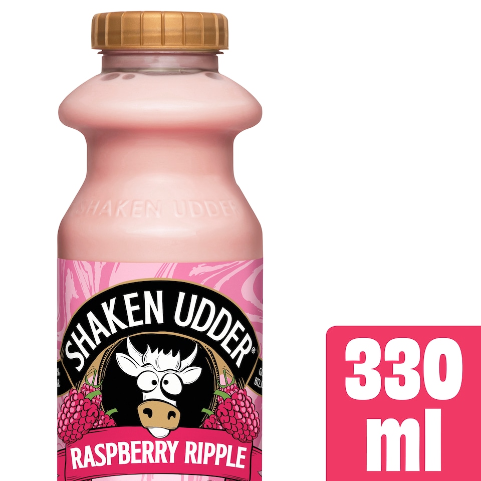 image 1 of Shaken Udder Raspberry Ripple Milkshake 330ml