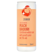 Tesco Peach Daiquiri Caribbean white Rum 250ml