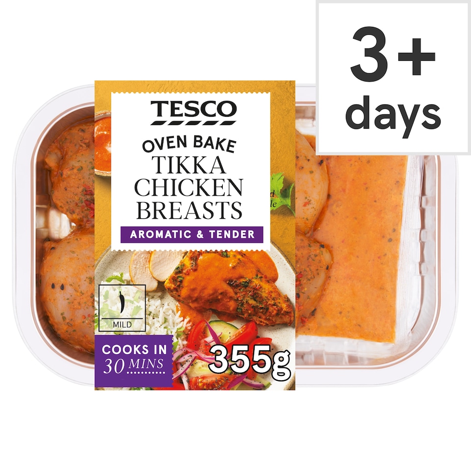 TESCO Tikka Chicken Breasts 355g