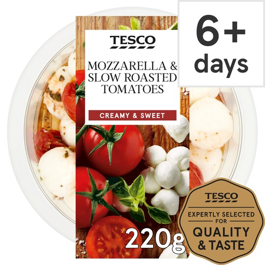 Tesco Mozzarella Slow Roasted Tomatoes 200G Tesco Groceries
