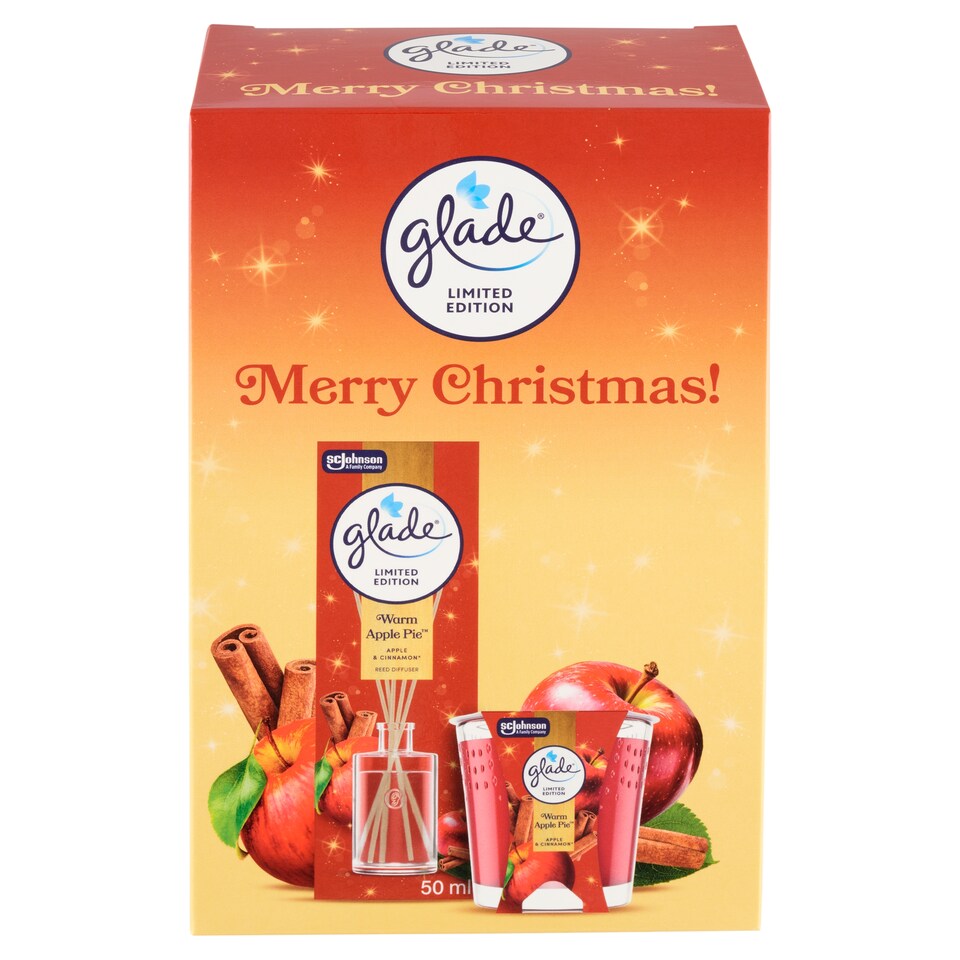 obrázok 1 z Glade Warm Apple Pie osviežovač vzduchu vonné tyčinky a parfumovaná sviečka