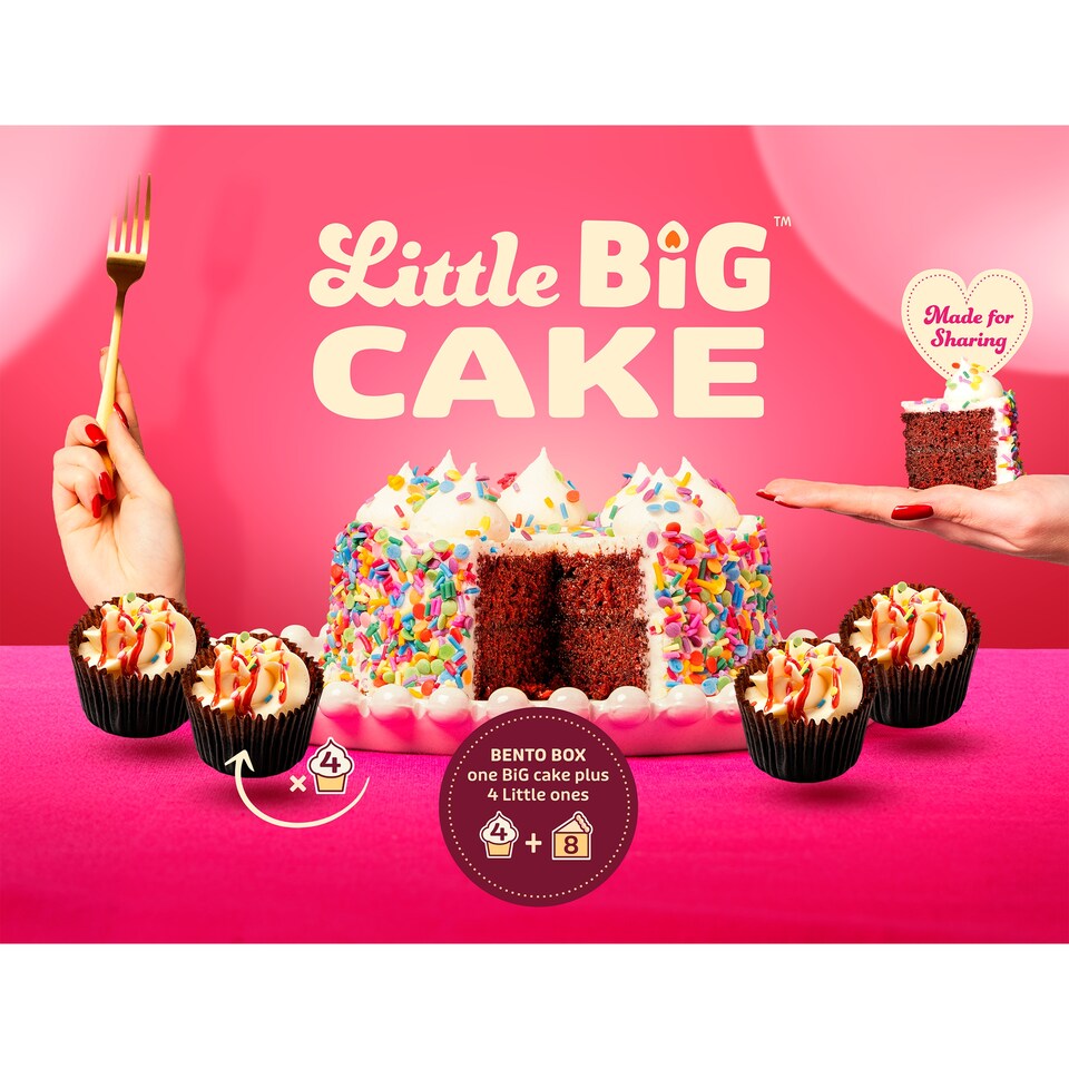 image 1 of Little Big Cake Paint the town Red Velvet cake Bento box