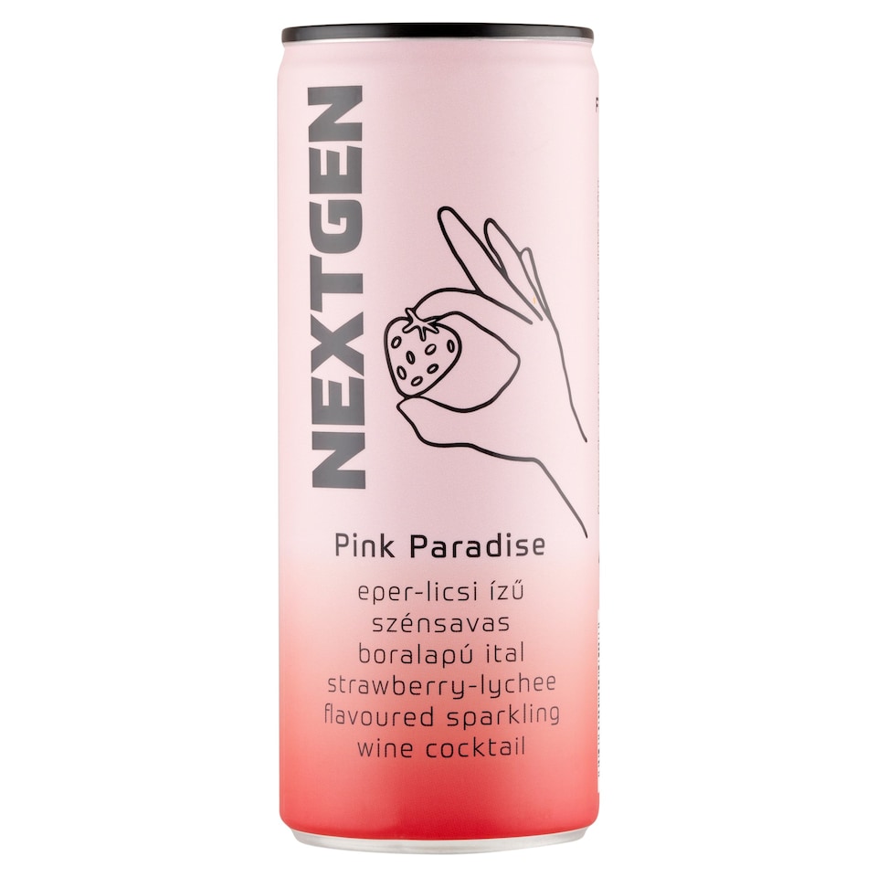 NextGen Pink Paradise eper-licsi ízű szénsavas boralapú ital 7,2% 250 ml