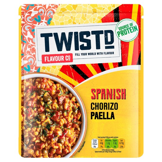 Twistd Spanish Chorizo Paella 250G Tesco Groceries