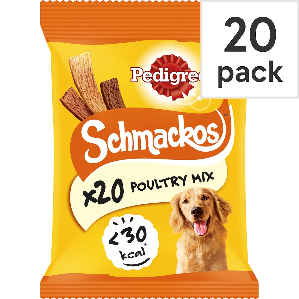 image 1 of Pedigree Schmackos Adult Dog Treats Poultry Mix 144g