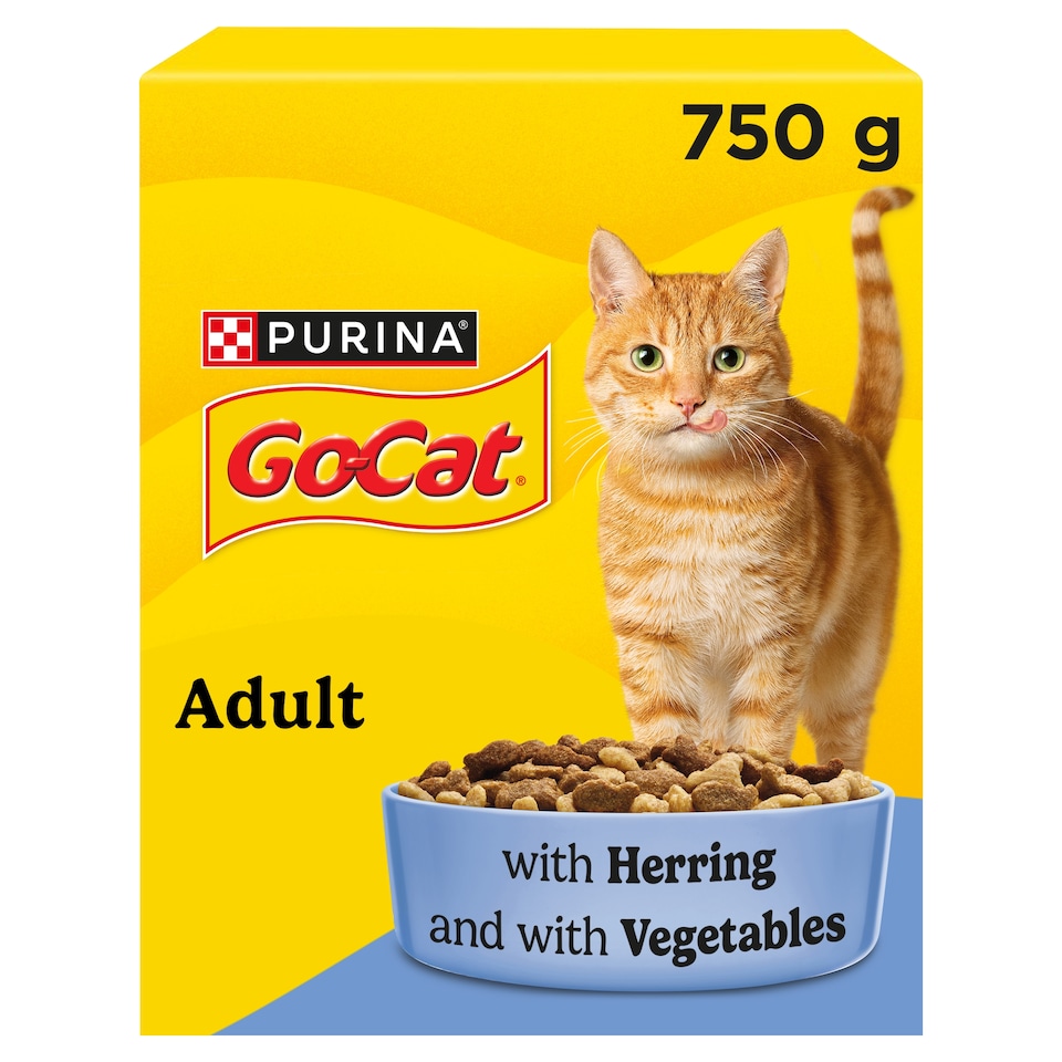 image 1 of GO-CAT Herring and Vegetable Dry Cat Food 750g