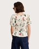 image 3 of F&F Floral Print Shirred Peplum Top in Cream