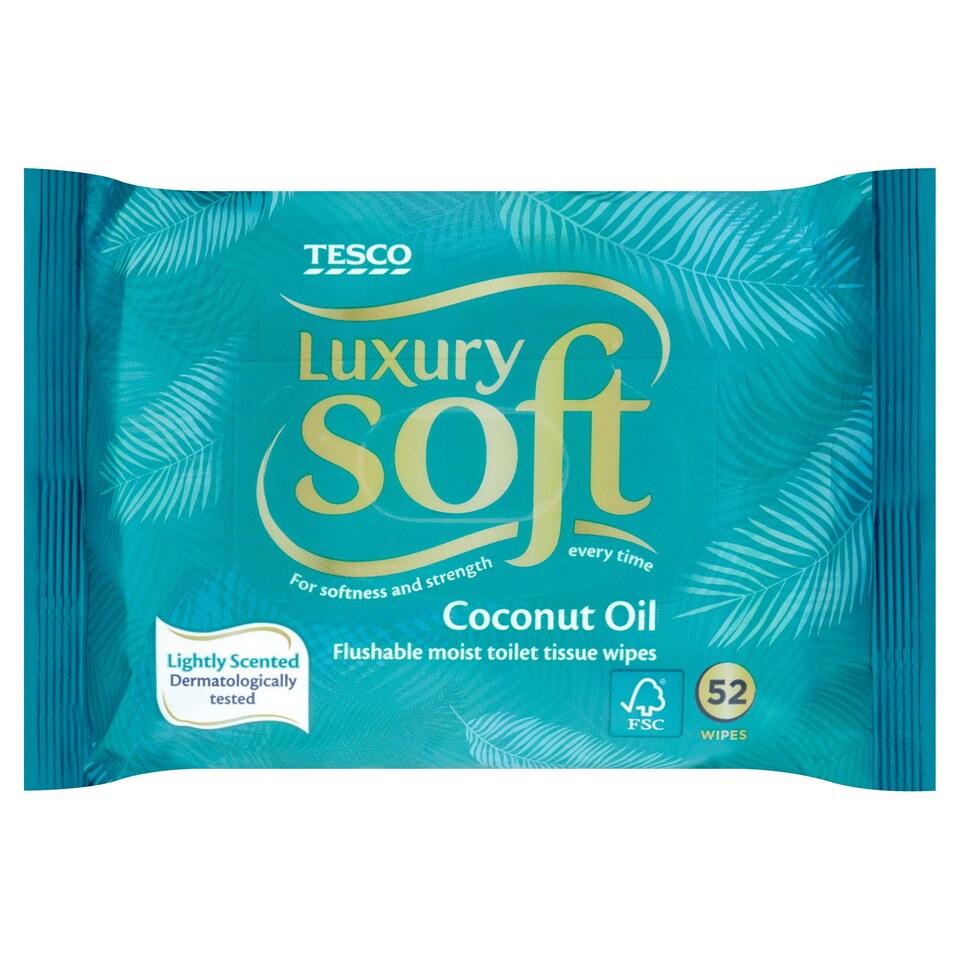 Tesco Luxury Soft Coconut Oil 52 Wipes