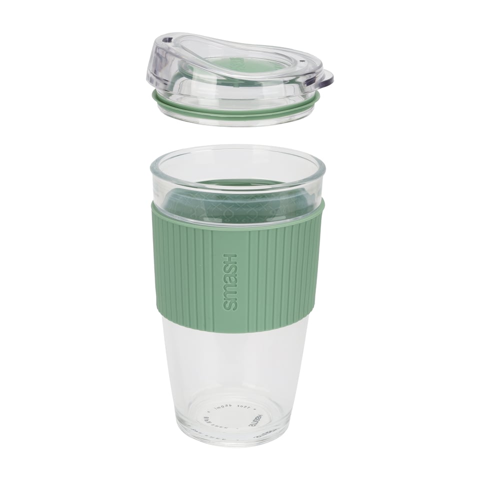 image 1 of SMASH GLASS SAGE COFFEE CUP 450ML