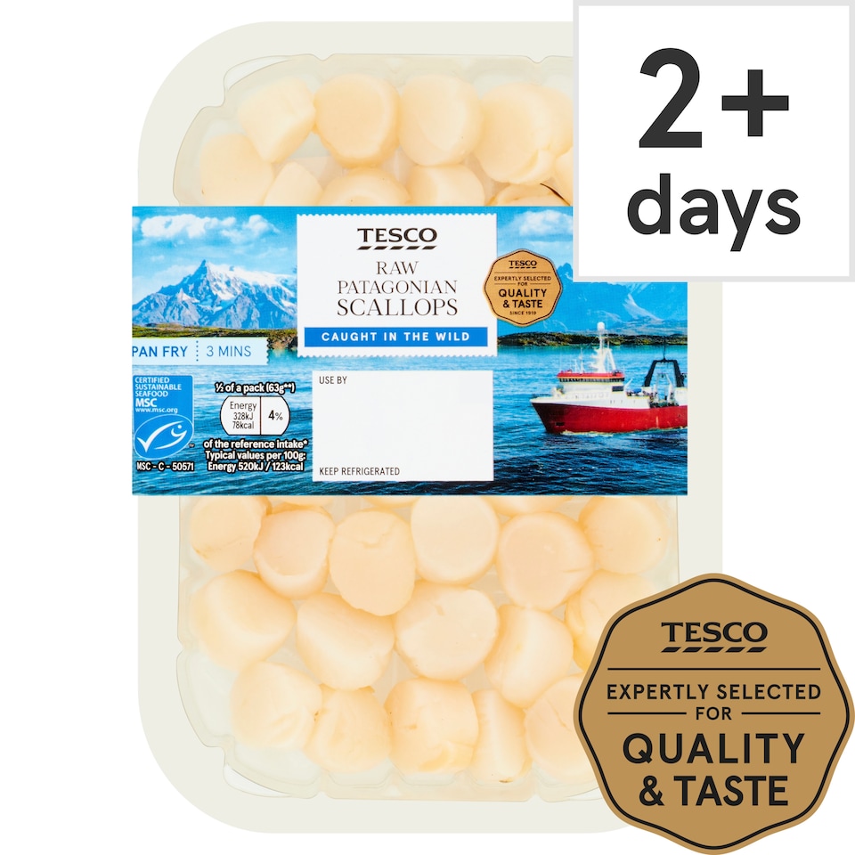 Tesco Raw Scallops 150G