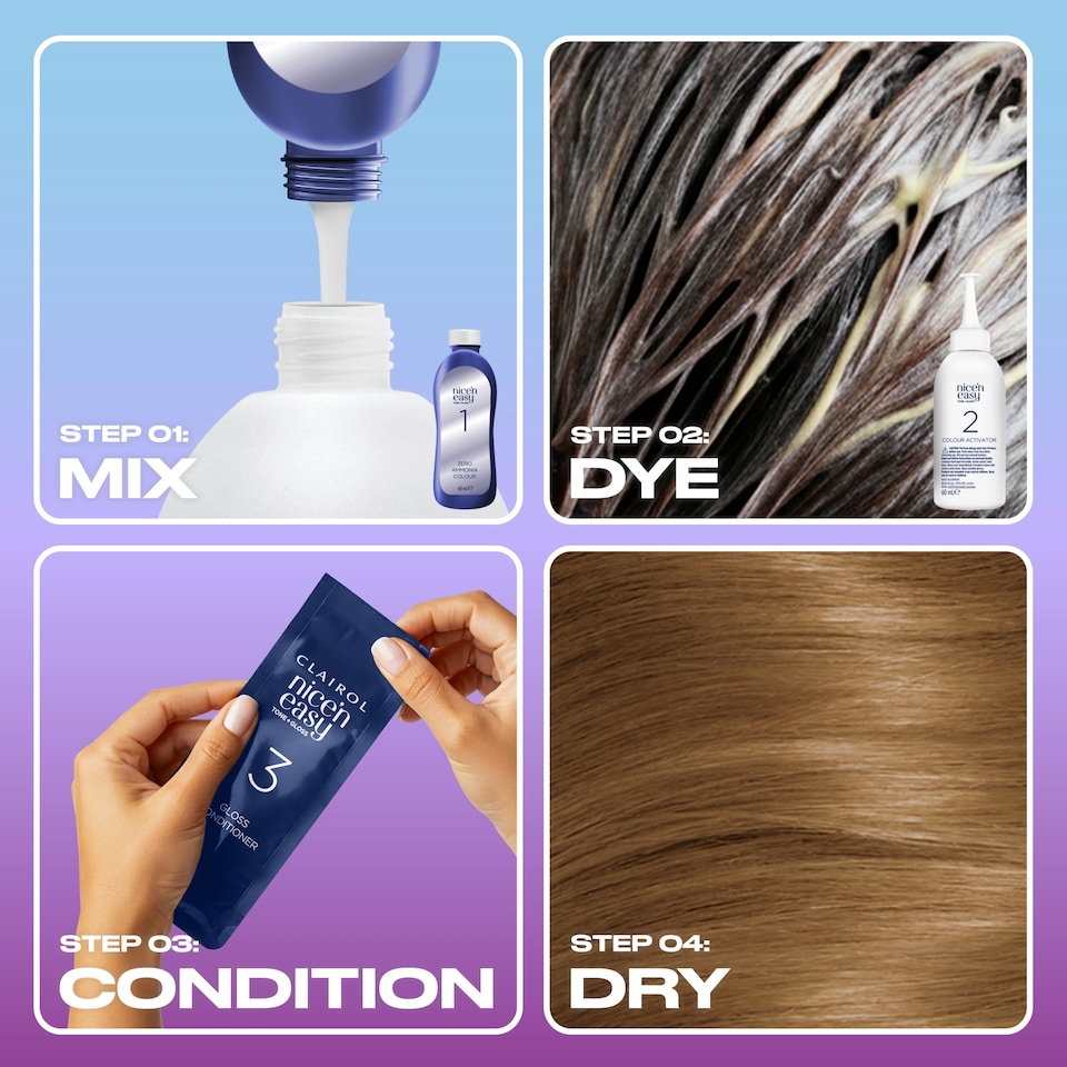 image 1 of CLAIROL NICE'N EASY TONE+GLOSS SEMI PERMANENT HAIR DYE - 811/73 MEDIUM ASH BLONDE
