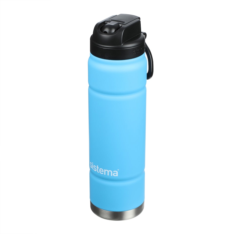 image 1 of Sistema Blue Soft Touch Grip Water Bottle 709ml