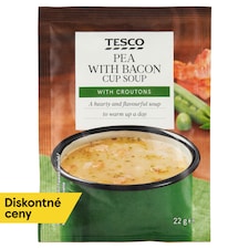 Tesco Instantná hrachová polievka so slaninou a krutónmi 22 g