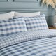 image 2 of Silentnight Refresh Blue Check Duvet Set Double