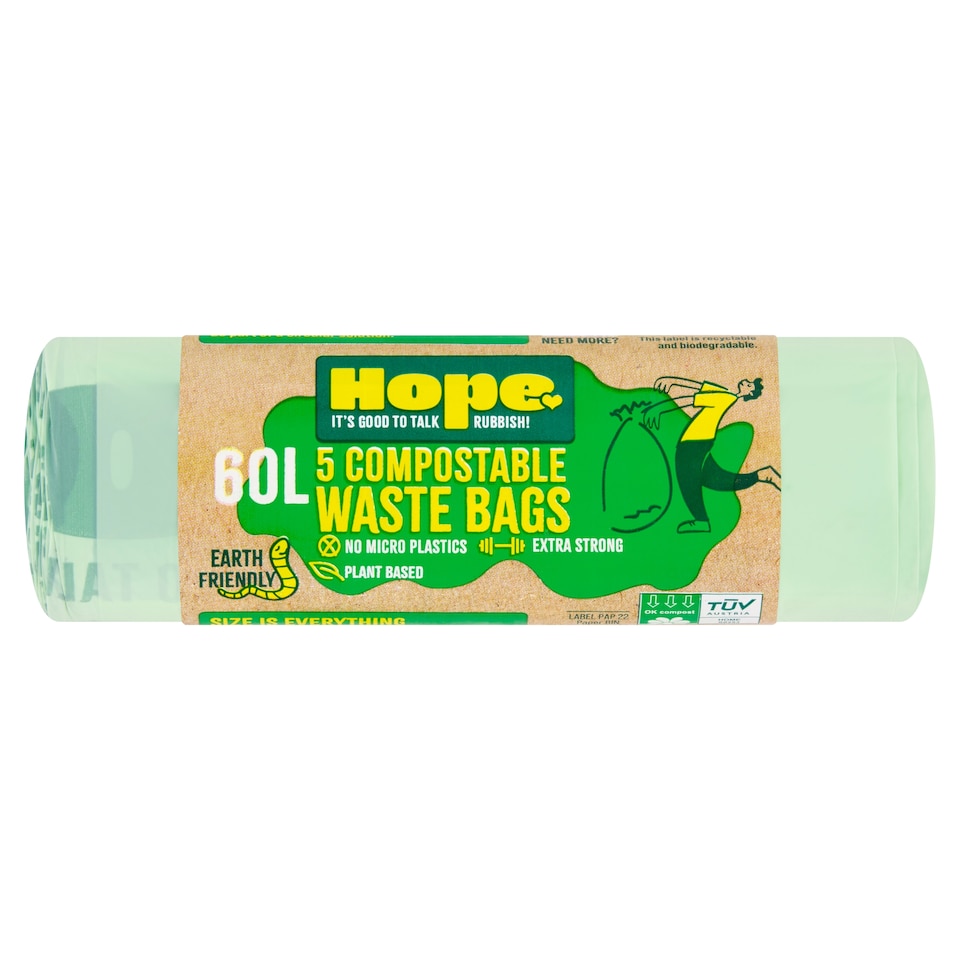 Hope 5 Compostable Bags 60 Litre