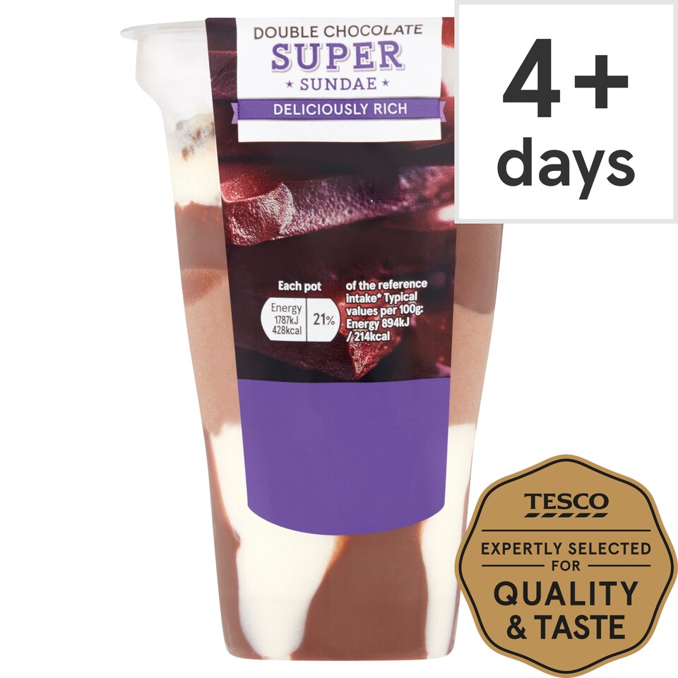 Tesco Double Chocolate Sundae Dessert 200G